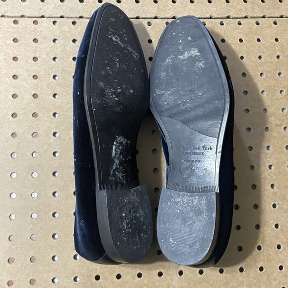 To Boot New York Lucca Velvet Loafers Mens Size 11 M Navy Blue Leather Italy